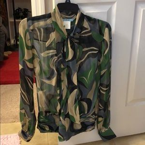 Marciano silk long sleeve top